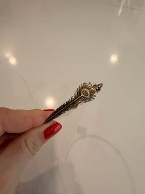 Alex and Ani Gold Feather Charm Bracelet Accent